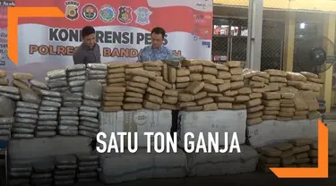 Polisi gagalkan penyelundupan satu ton ganja kering yang akan dibawa ke Jakarta. Barang haram tersebut dibawa dalam truk tronton. Tiga tersangka ditangkap saat proses operasi.