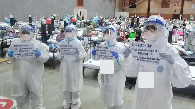 Aksi walk out dokter kontrak di Malaysia.