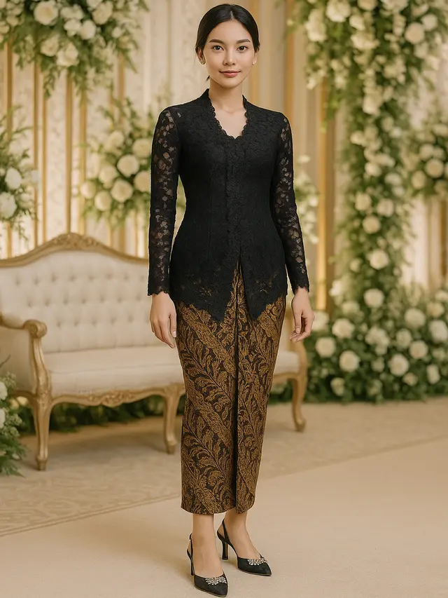 Padupadan Sandal dan Kebaya Batik untuk Hadiri Pesta Akad