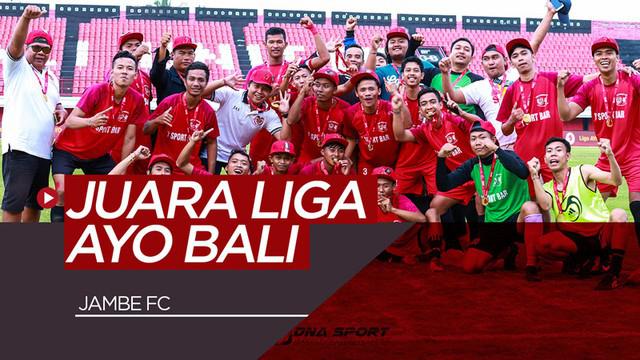 Berita video Jambe FC keluar sebagai juara Pertamax Liga Ayo Bali setelah pada partai final mengalahkan Kupang FC 3-2 di kandang Bali United, Stadion Kapten I Wayan Dipta, Gianyar, Minggu (30/6/2019).