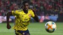 Eddie Nketiah merupakan pemain yang diorbitkan Arsenal pada  2019 lalu. Selama setengah musim dirinya dipinjamkan ke Leeds United untuk mencari jam terbang. Kapten Timnas Inggris U-21 tersebut saat ini mengenakan nomor punggung 30 di skuat The Gunners. (Foto: AFP/Mark Ralston)