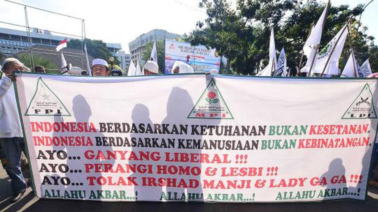 Demo FPI tolak konser Lady Gaga