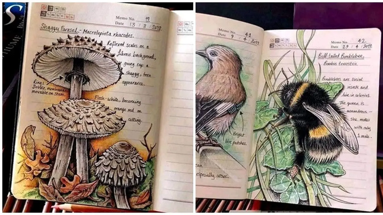 Wanita Ini Tunjukkan Gambar di Buku Tulis Biologinya Bak Ensiklopedia, Bikin Takjub