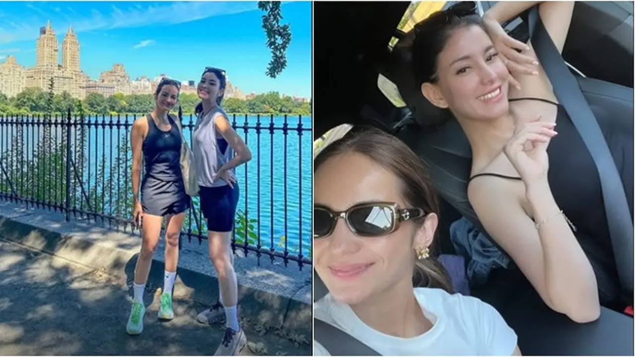 6 Potret Medina Dina Susul Enzy Storia ke Amerika Serikat, Lepas Rindu Sahabat