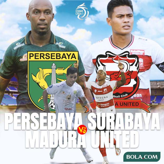 BRI Liga 1 - Duel Antarlini - Persebaya Surabaya Vs Madura United