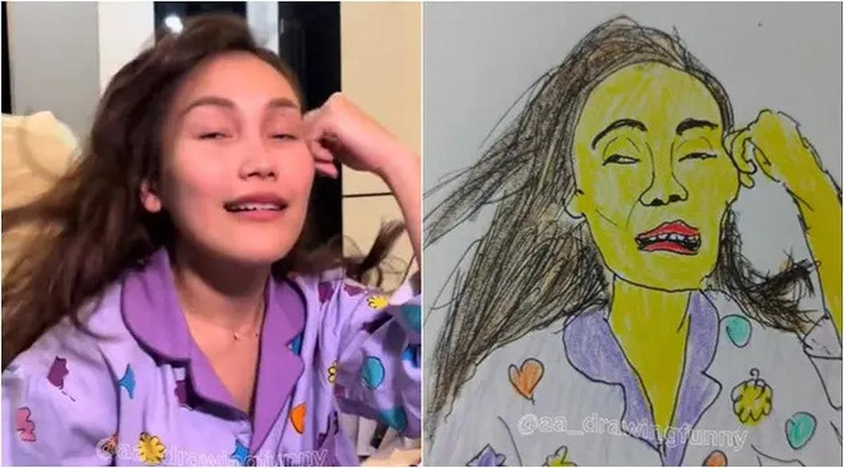 6 Potret Ayu Ting Ting dan Bilqis Digambar AA Drawing, Hasilnya Kocak