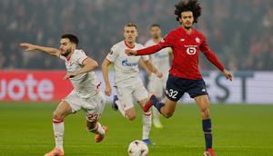Lille menelan kekalahan 0-1 dari Crvena Zvezda pada laga leg pertama knockout play-off Liga Europa musim ini di Decathlon Arena - Stade Pierre-Mauroy, Jumat (20/02/2026) dini hari WIB. (AP Photo/Jean-Francois Badias)