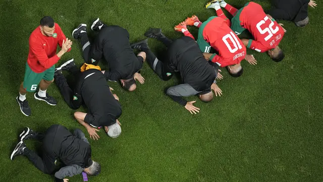 Foto: Jangan Menangis Maroko, Kalian Tetap Tim Hebat di Piala Dunia 2022!