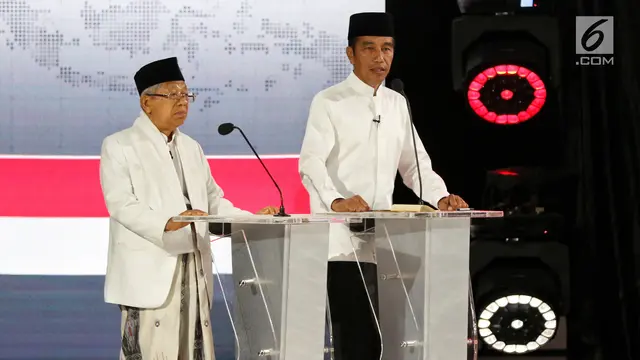 Jokowi-Ma'ruf Tunjukkan Kartu Sakti Andalan di Debat Kelima Pilpres