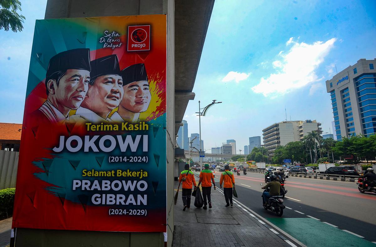 Baliho Terima Kasih Jokowi dan Selamat Bekerja Prabowo Menjamur di Jakarta