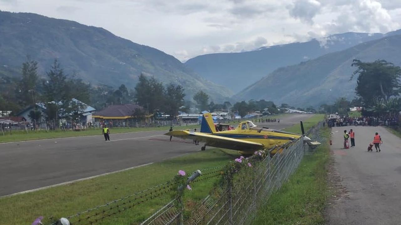 Pesawat Pelita Air tergelincir di Bandara Karubaga, Kabupaten Tolikara, Papua, pukul 09.15 WIT, Selasa (9/6/2020).