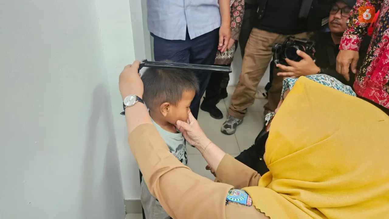 Balita Cek Tinggi Badan di Puskesmas Siap SEDIA (Foto: Aditya Eka Prawira/Liputan6.com)