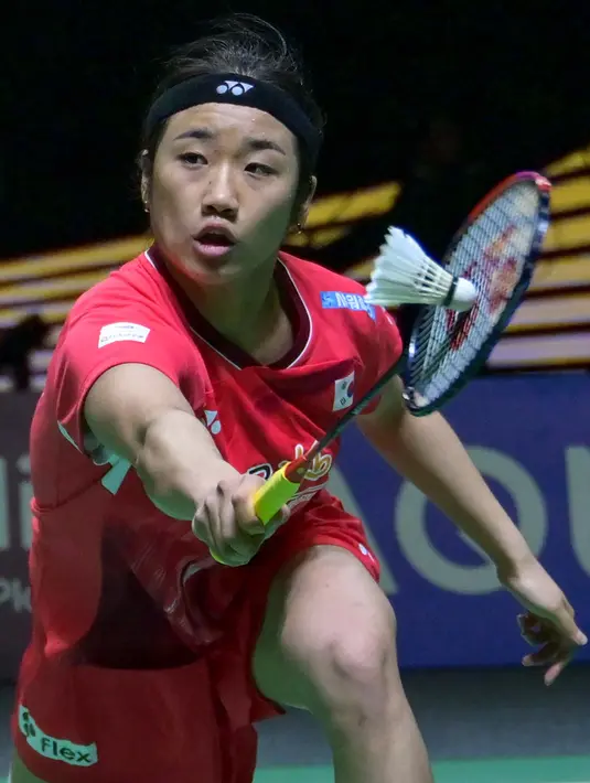 Kemenangan ini mengantar An Se-young bertanding di laga puncak Indonesia Open 2024. (BAY ISMOYO/AFP)
