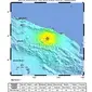 Gempa bumi mengguncang wilayah Keerom, Papua, pada Minggu (24/3/2024) pukul 03.07 WIB. Gempa Keerom tersebut memiliki parameter dengan magnitudo 6,8. (Dok. BMKG).