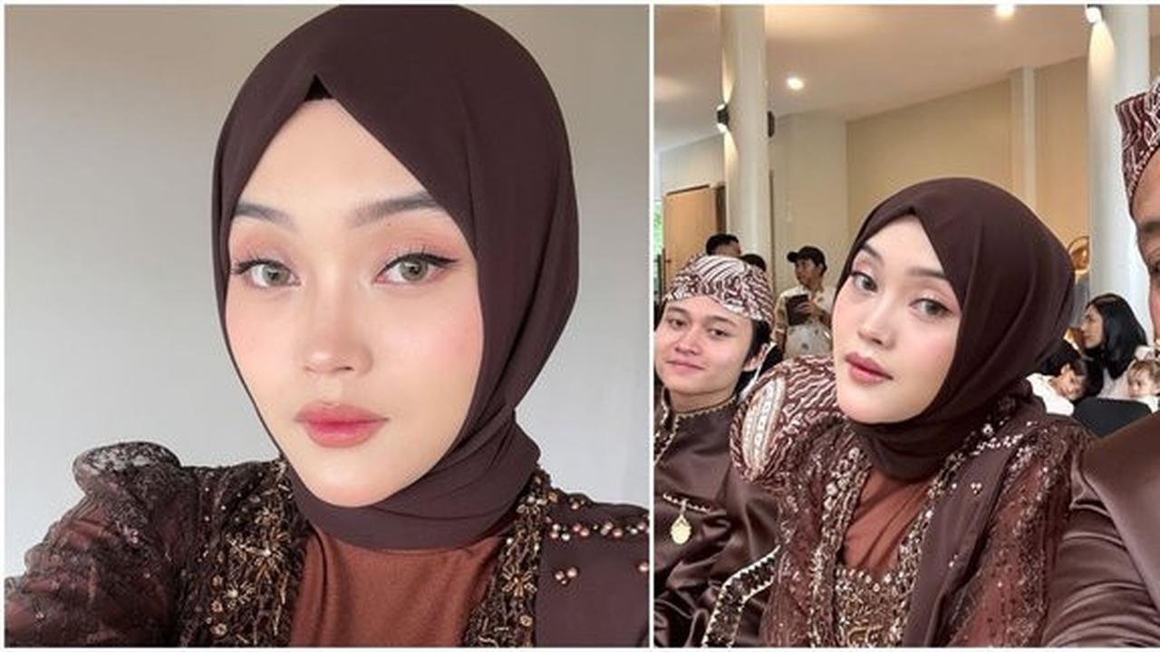 Cantik dan Anggun, Potret Putri Delina Terlihat Menawan Kenakan Kebaya Cokelat saat Hadiri Tasyakuran Mahalini