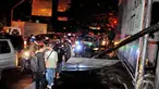 Sebuah papan reklame berukuran sedang patah akibat hujan angin di kawasan jalan Arteri arah Permata Hijau, Jakarta, Rabu (25/6/2014) (Liputan6.com/Faizal Fanani)