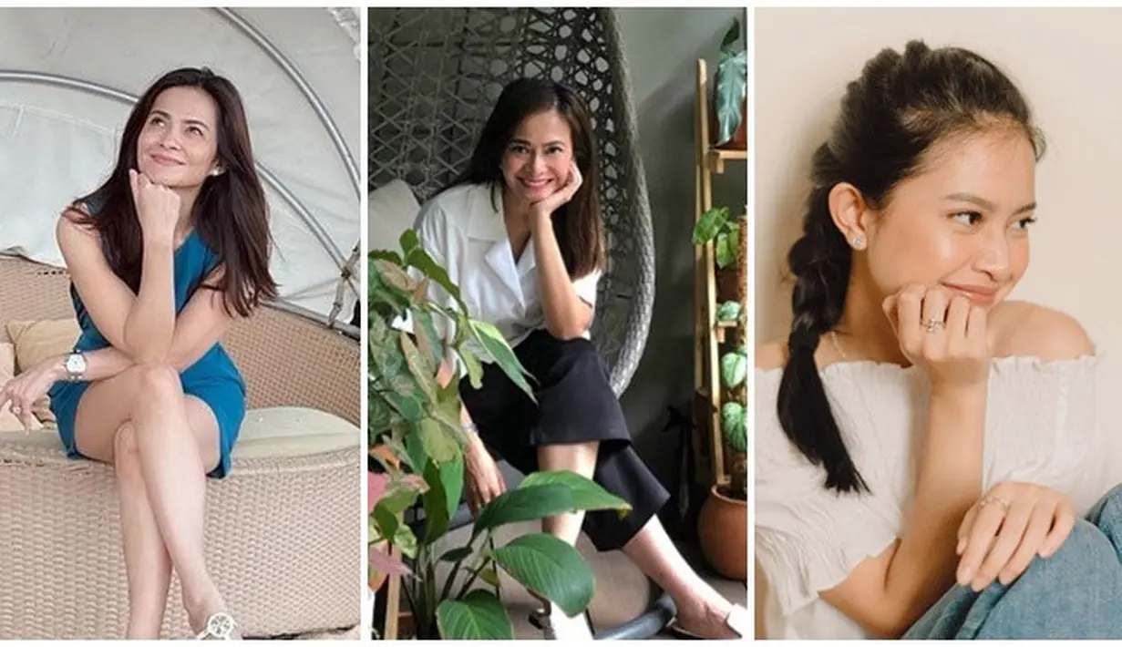 Sama-sama pose topang dagu, foto tiga artis populer Tanah Air ini curi perhatian netizen. Rambut yang panjangnya hampir sama pun membuat ketiganya makin susah dibedakan. Melalui laman Instagram, ketiganya cukup aktif di media sosial dan unggah potret dirinya. Jika Cut Tari, Ersa Mayori dan Hanggini dipertemukan tak dielakkan jika nantinya netizen salah fokus dan menyebut ketiganya bak kembar. (Liputan6.com/IG/@cuttaryofficial/@ersamayori/@hanggini)