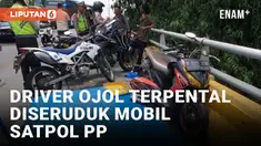 Innalillahi, Driver Ojol Tewas Jatuh dari Flyover di Jakut Usai Tertabrak Mobil Satpol PP