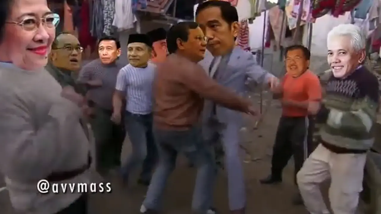 Lucu, Jokowi dan Prabowo Joget Bareng di Youtube 