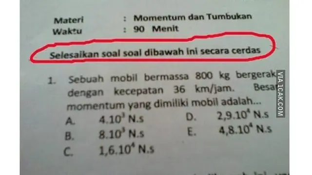 6 Soal Fisika di Buku Pelajaran Ini Bikin Elus Dada