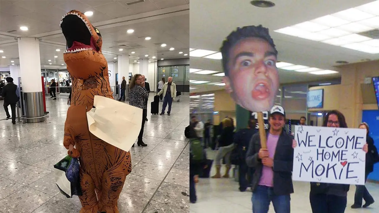 Aksi Lucu di Bandara