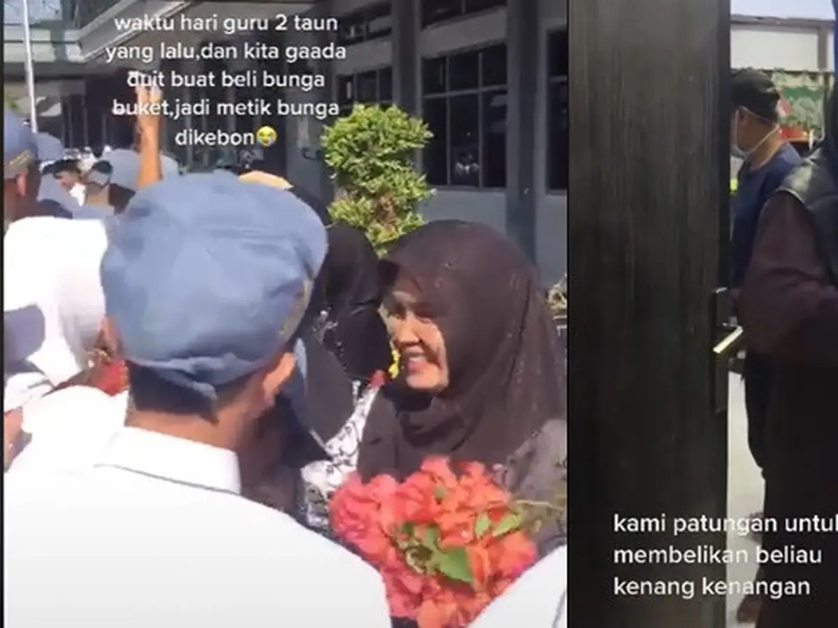 Viral Bu Guru Didatangi Murid saat Lulusan, Kadonya Bikin Haru - Hot  Liputan6.com