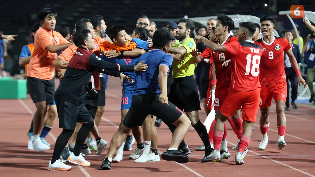 Kericuhan Final SEA Games 2023 Antara Timnas Indonesia U-22 Vs Timnas Thailand U-22