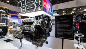 GWM pamerkan mesin V8 4,0 liter pada ajang CES 2026 yang berlangsung di Las Vegas, Amerika Serikat. (carnewschina.com)