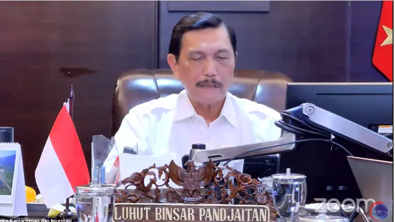 Menko Kemaritiman dan Investasi Luhut Binsar Pandjaitan melakukan Konferensi Pers Perkembangan PPKM pada Senin (20/9/2021).