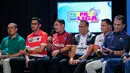 Untuk kategori putra, ada Jakarta Bhayangkara Presisi, Jakarta Lavani Livin Transmedia, Palembang Bank Sumsel, Jakarta Garuda Jaya, dan Surabaya Samator. (Bola.com/Bagaskara Lazuardi)
