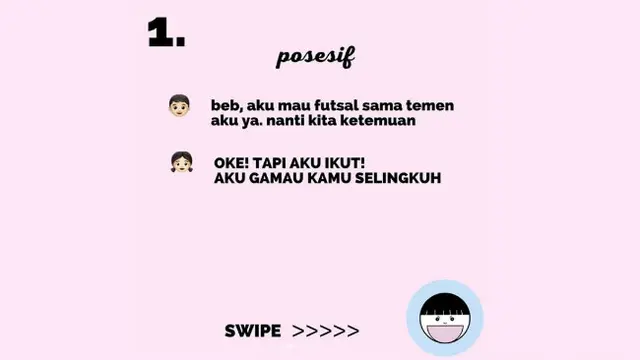 Unggahan koplak soal jenis-jenis pacaran.