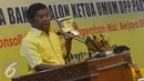 Sekjen Partai Golkar Idrus Marham memberi sambutan saat Sosialisasi Kepada Para Balon Ketua Umum DPP Partai Golkar oleh Panitia Pengarah (SC) Munaslub Partai Golkar di kantor DPP Partai Golkar, Jakarta, Senin (2/5). (Liputan6.com/Johan Tallo)