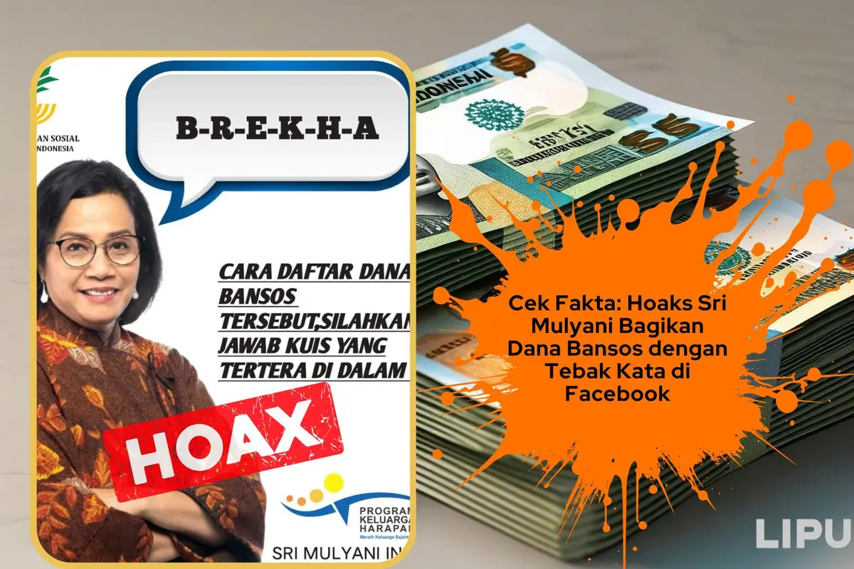 Cek fakta mantan Menkeu Sri Mulyani bagikan dana bansos di Facebook