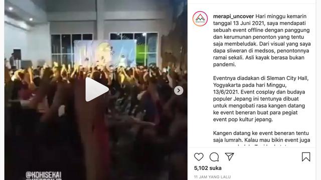 Unggahan akun Merapi Uncover. (Foto: Instagram @merapi_uncover)