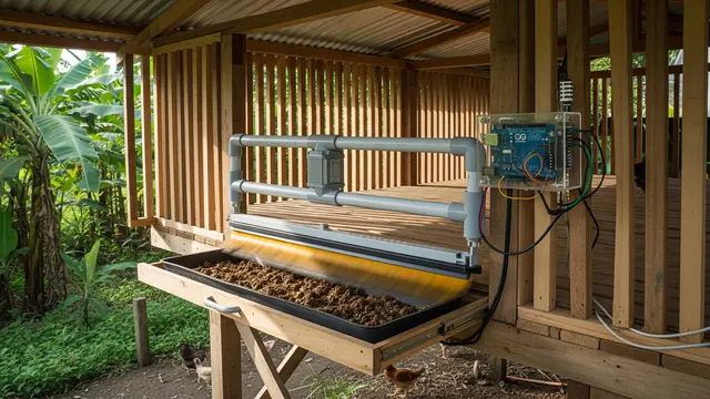 4 Model Kandang Ayam dengan Sistem Pembuangan Kotoran Otomatis Sederhana