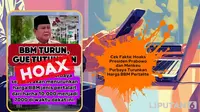 Cek Fakta: Tidak Benar Presiden Prabowo dan Menkeu Purbaya Sepakat Turunkan Harga Pertalite Jadi Rp 7 Ribu