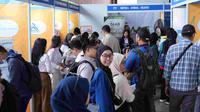 Suasana hari pertama Jobfest 2025 gelombang III di Plaza Bendera, Jakarta International Velodrome, Rawamangun, Jakarta Timur, Selasa (19/8/25). (Sumber: Pemprov DKI Jakarta).