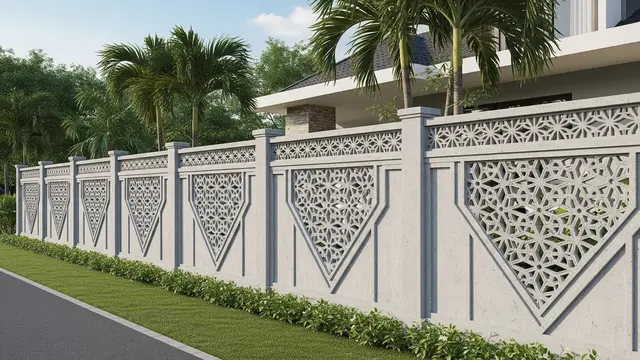 Model Pagar Beton Tinggi untuk Privasi Maksimal