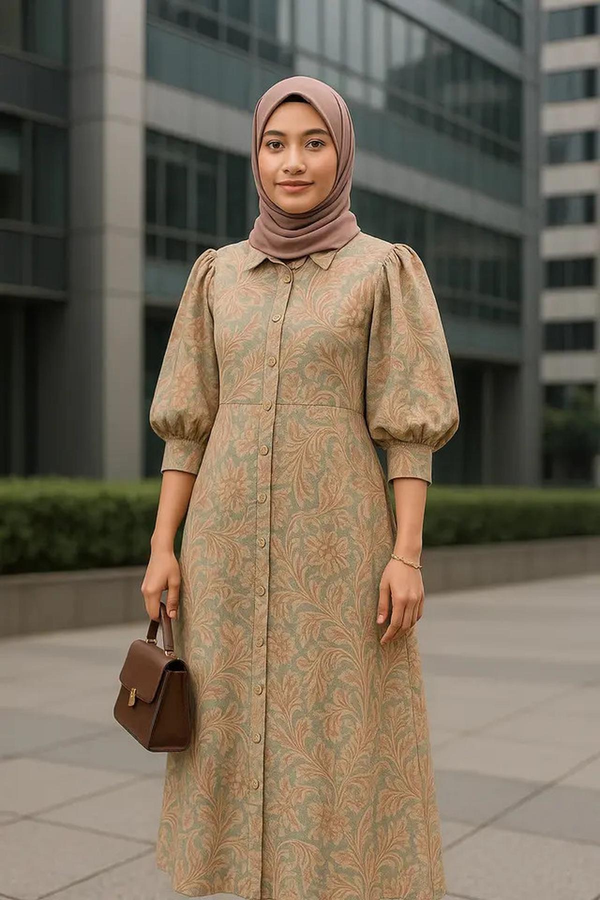 7 Gamis Batik Kantor Modern untuk Tampilan Profesional dan Stylish