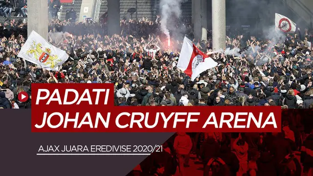 VIDEO: Ribuan Fans Rayakan Gelar Juara ke-35 Ajax Amsterdam