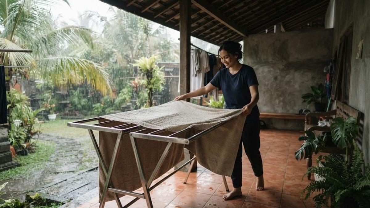 Cara Mencuci Selimut Tebal di Musim Hujan