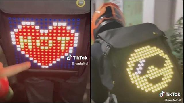 Pemuda Ini Pamer Tas Ransel Unik Dilengkapi Layar LED, Bisa Nyambung ke ...
