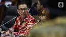 Ketua Komisi III DPR Herman Hery saat memimpin rapat dengar pendapat (RDP) dengan Kabareskrim Polri Komjen Pol Listyo Sigit Prabowo di Kompleks Parlemen, Jakarta, Rabu (19/2/2020). RDP membahas penjualan kondensat jatah negara yang ditaksir merugikan negara Rp 37 triliun. (Liputan6.com/Johan Tallo)