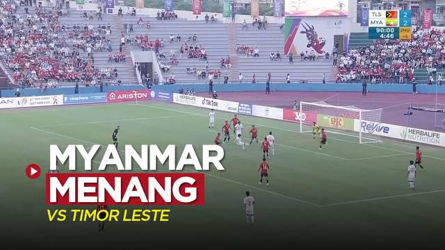 Berita video highlights kemenangan Myanmar atas Timor Leste di Grup A cabor sepak bola putra SEA Games 2021, Minggu (8/5/2022) sore hari WIB.