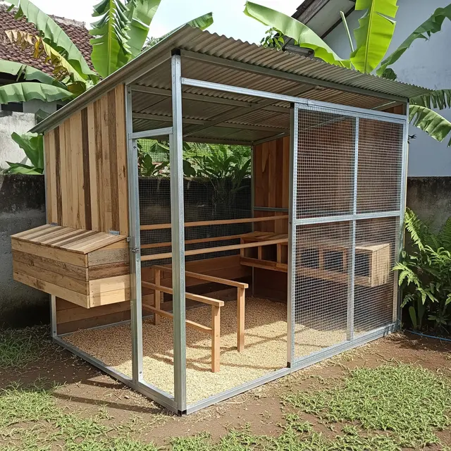 9 Desain Kandang Ayam Rangka Baja Ringan Kombinasi Kayu, Solusi Modern dan Kuat