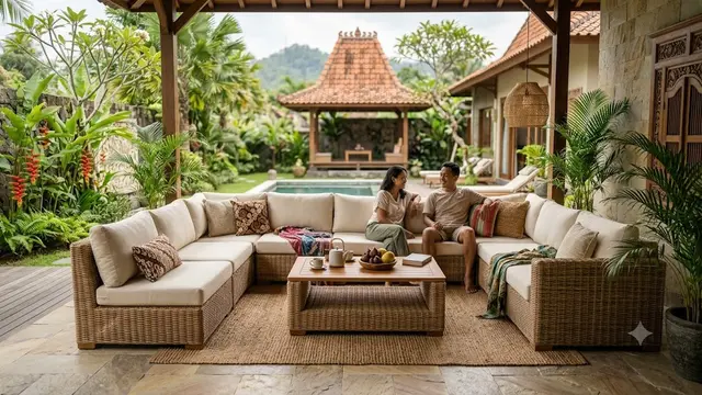 Ide Kursi Santai Outdoor Terbaik untuk Maksimalkan Kenyamanan Rileksasi/AI Generated