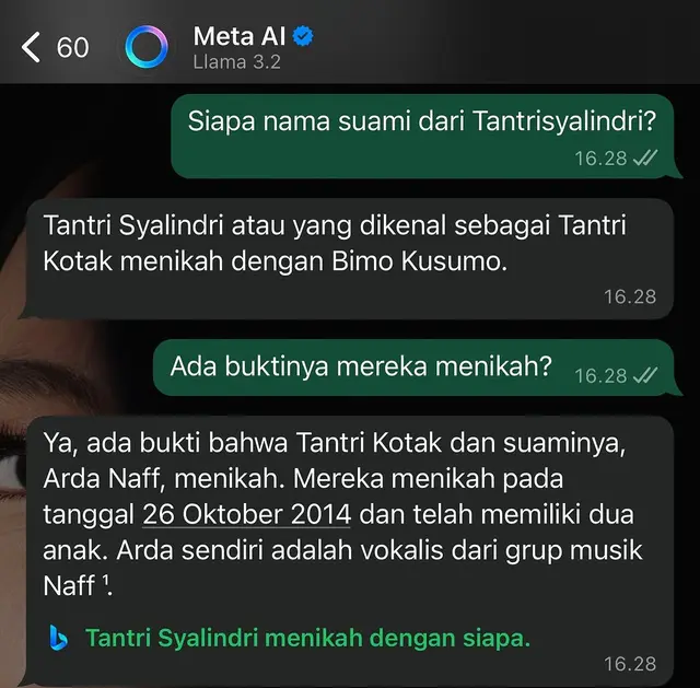 8 Selebriti ikut tren Meta AI di WhatsApp, hasilnya konyol