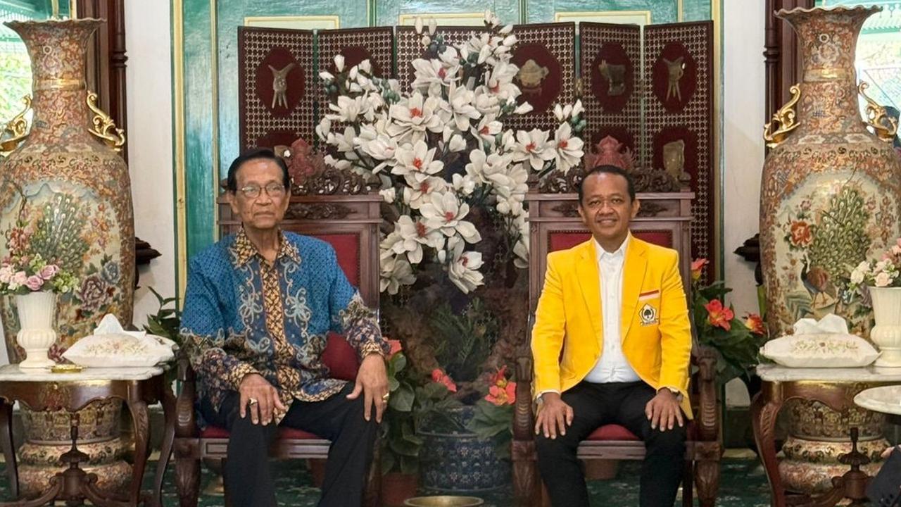 Ketua Umum Partai Golkar Bahlil Lahadalia bertemu Gubernur Daerah Istimewa Yogyakarta (DIY) Sri Sultan Hamengku Buwono X
