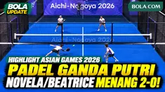 Pasangan ganda putri Indonesia, Novela Putria/Beatrice Gumulya, tampil dominan pada perempat final cabang olahraga padel Asian Games Aichi-Nagoya 2026. Mereka mengalahkan wakil Hong Kong, Law Yik/Chan Hiu, dengan skor 6-1, 6-2.
Saksikan highlight pe...
