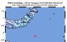 Gempa Magnitudo 5,7 Guncang Tutuyan Sulawesi Utara, BMKG Pastikan Tak Berpotensi Tsunami